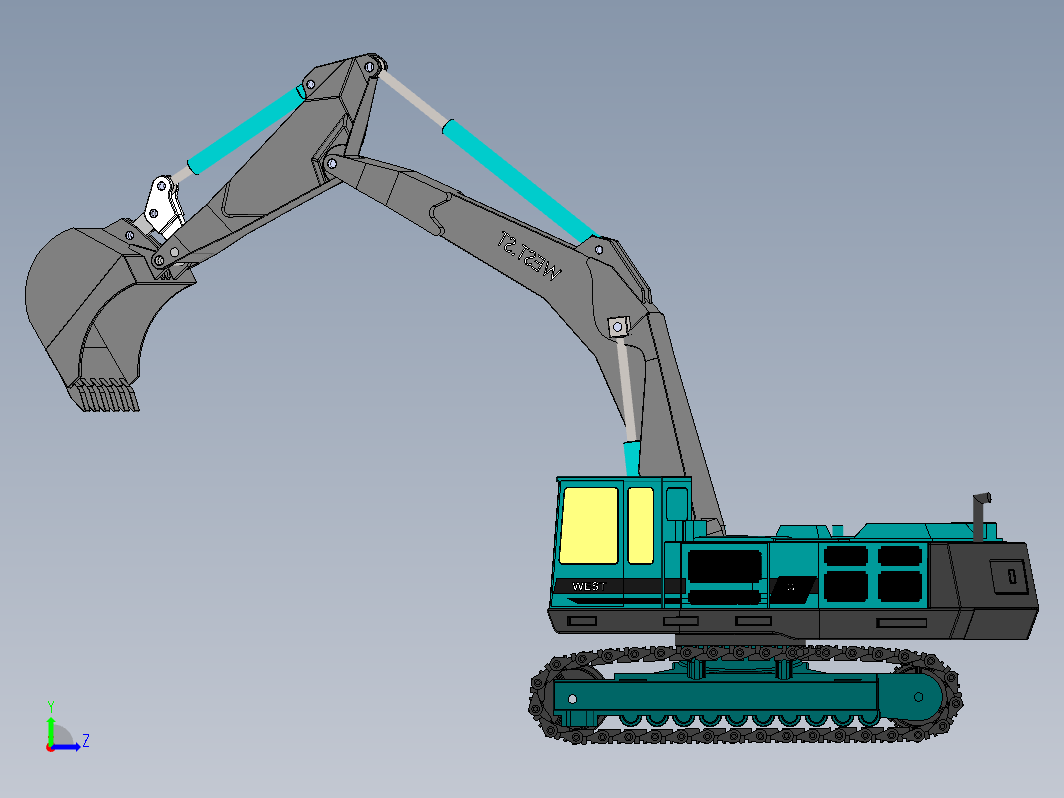 履带挖掘机3D图 Excavator ZeroTwo