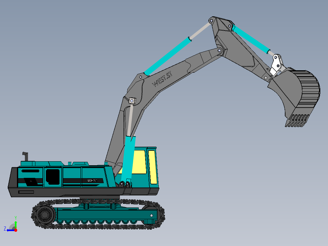 履带挖掘机3D图 Excavator ZeroTwo