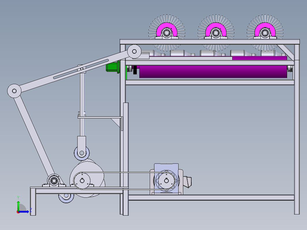 啤酒瓶洗瓶机设计酒瓶清洗机清洗装置三维SW2012带参+CAD+说明