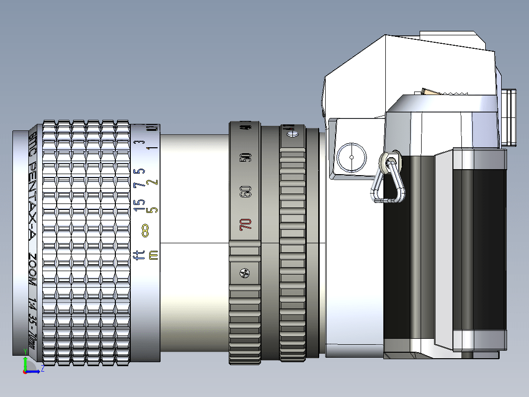 宾得P30相机(带镜头)模型