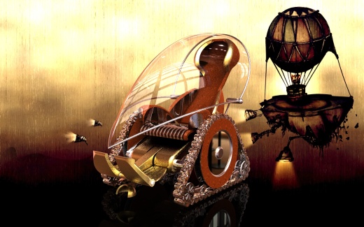 steampunk蒸汽朋克造型轮椅缩略图