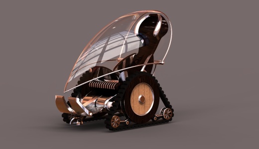steampunk蒸汽朋克造型轮椅缩略图