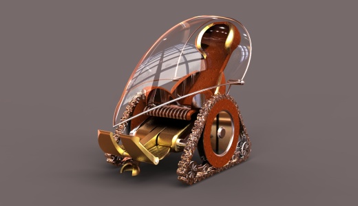 steampunk蒸汽朋克造型轮椅缩略图