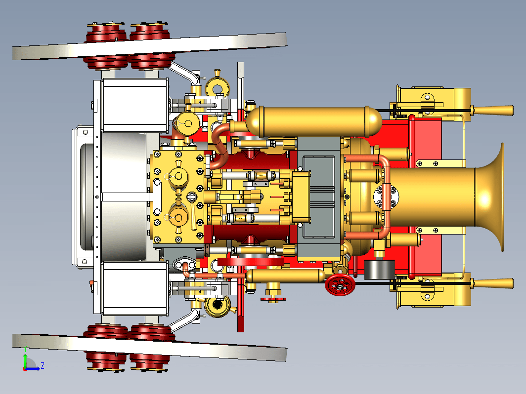 Shand Mason老式蒸汽火车头三维建模图纸 solidworks设计 附二维工程图