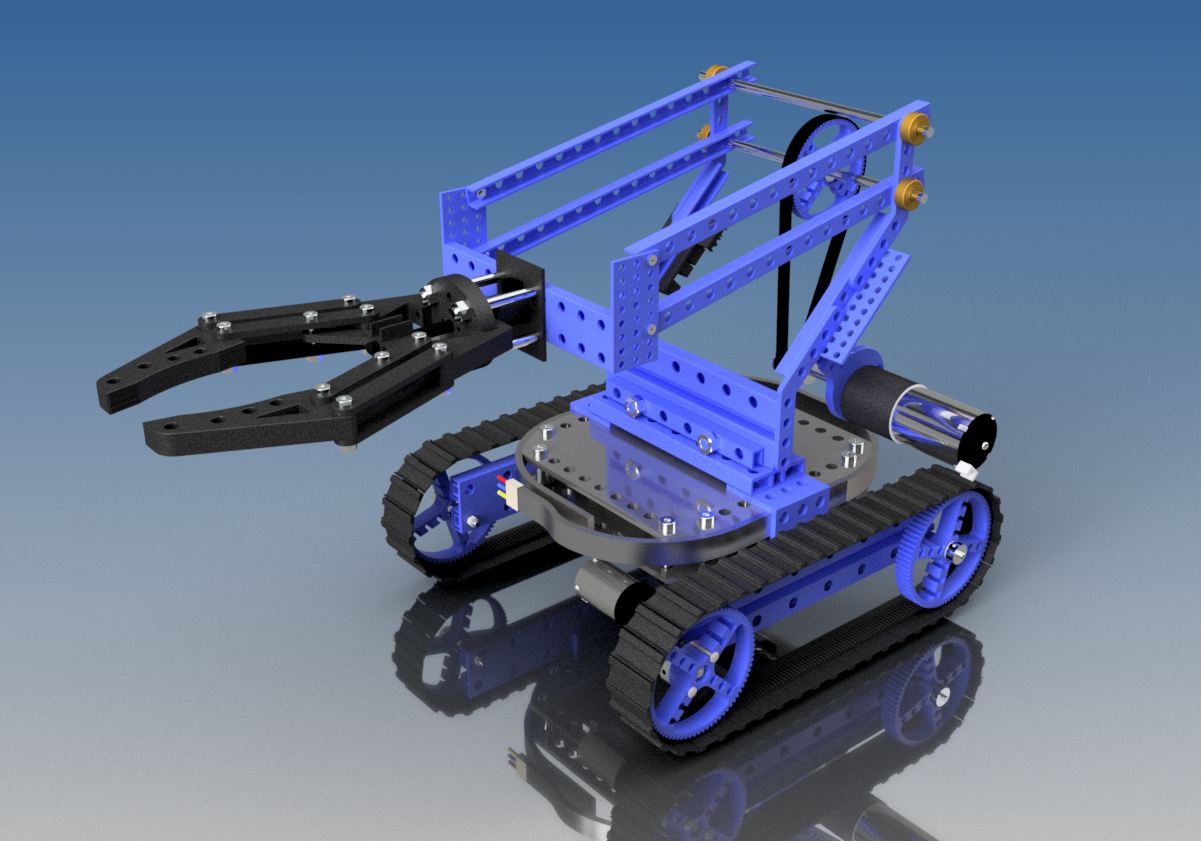 机械臂坦克机器人3D数模图