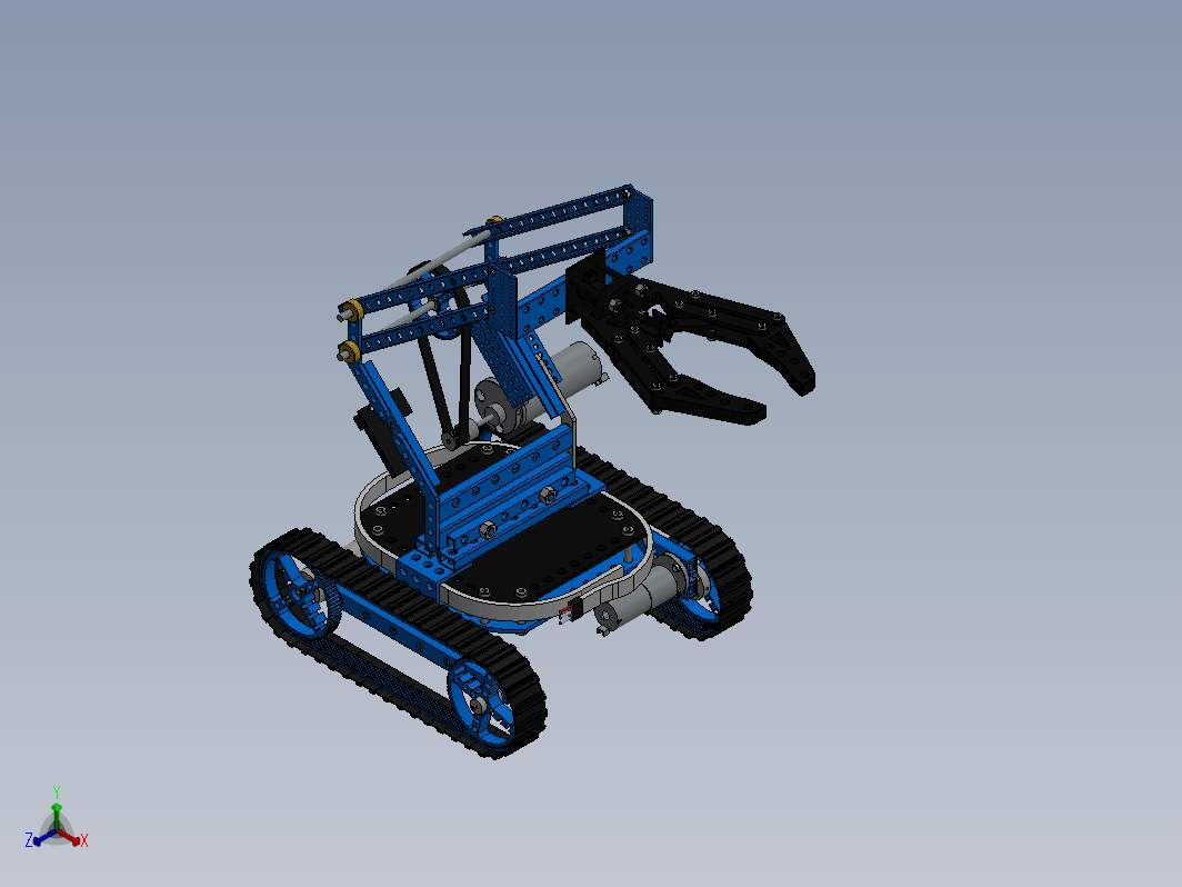 机械臂坦克机器人3D数模图