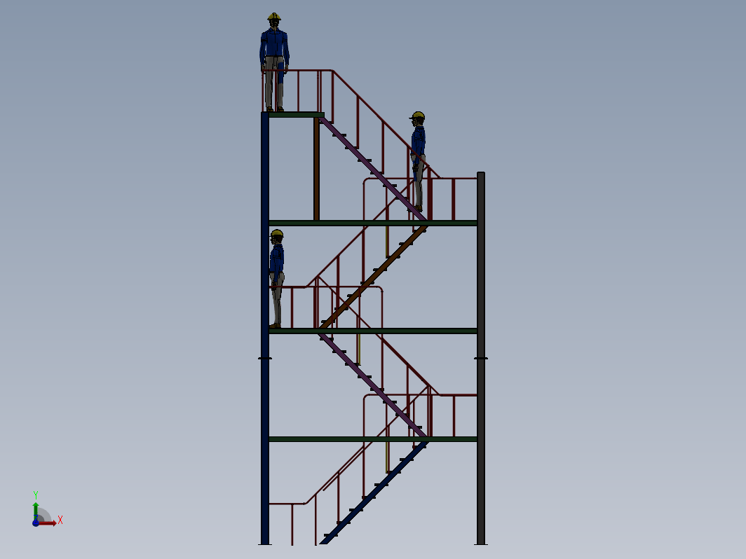 H9 stairs钢结构楼梯