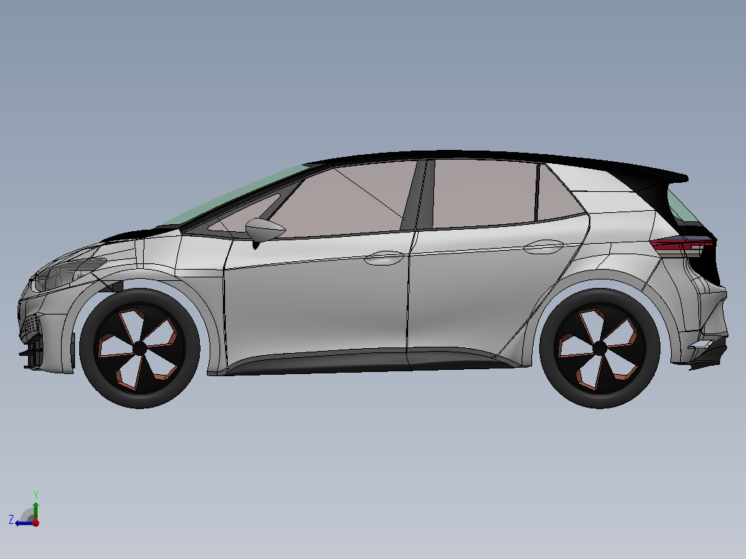 volkswagen ID3新型电动汽车外壳