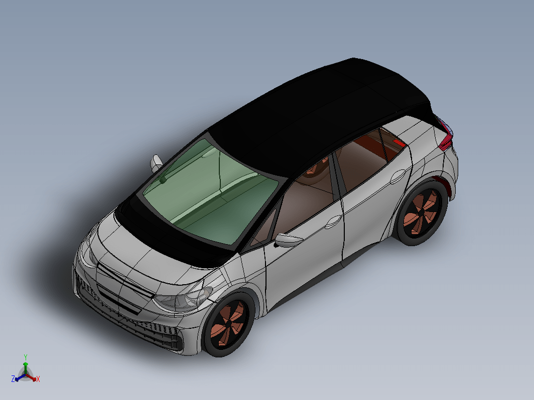 volkswagen ID3新型电动汽车外壳