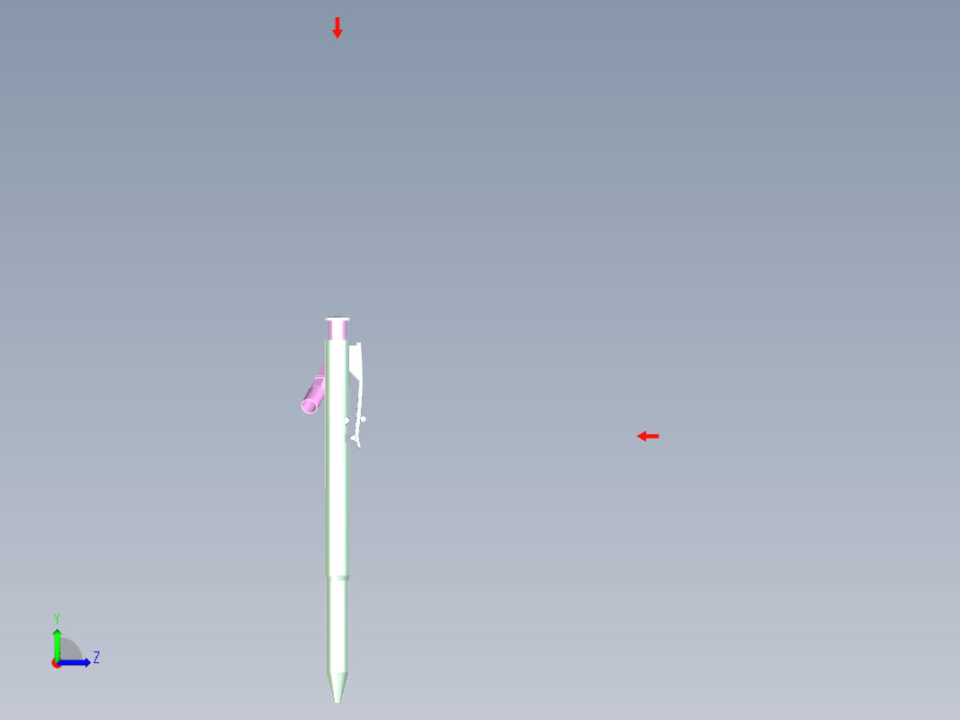 圆珠笔双按钮机构设计模型