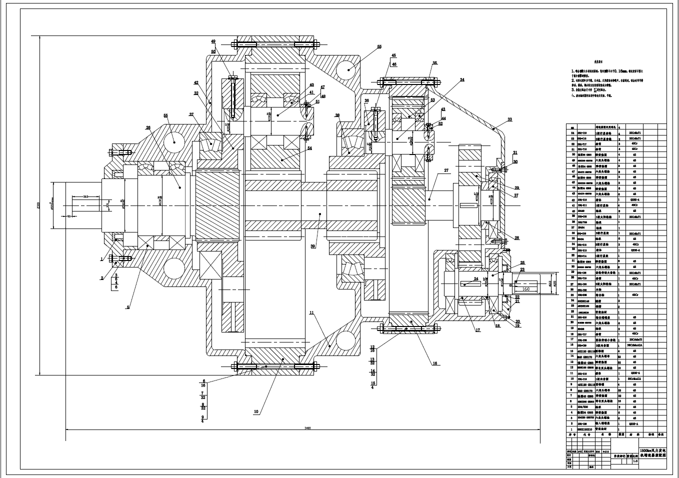 水平轴风力发电机的设计+CAD+说明书