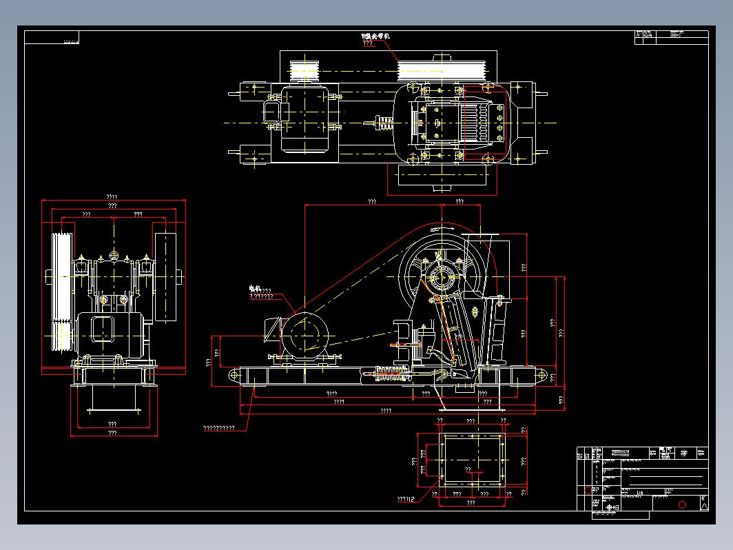 颚式破碎机CAD详图