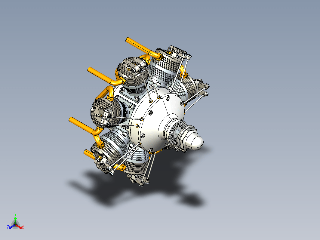 70ccm7缸星形发动机