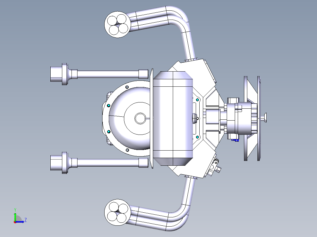 微型水冷V8发动机模型图纸