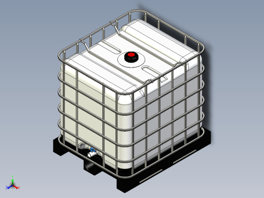 1000L IBC 罐带托盘和笼子