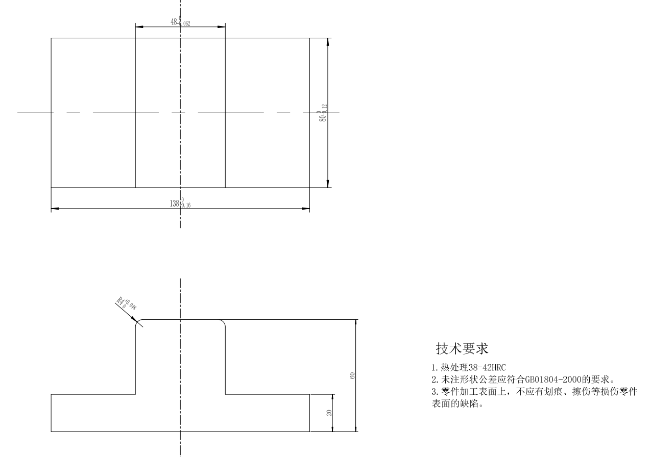 帽形件弯曲模具设计CAD+说明