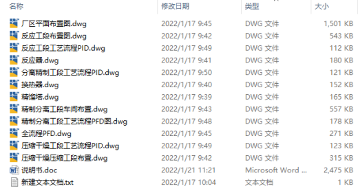 年产57万吨甲醇制丙烯化工工艺设计CAD+说明缩略图