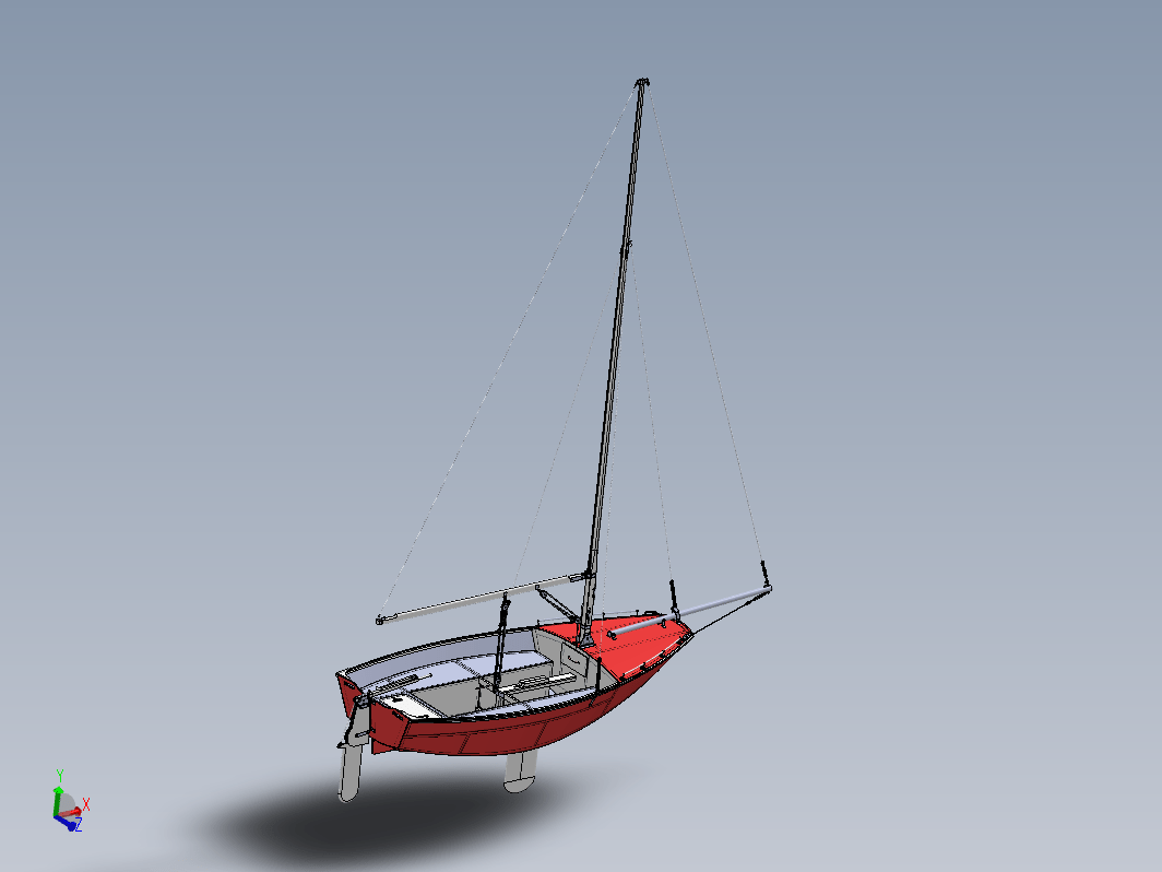 3.4M帆船模型