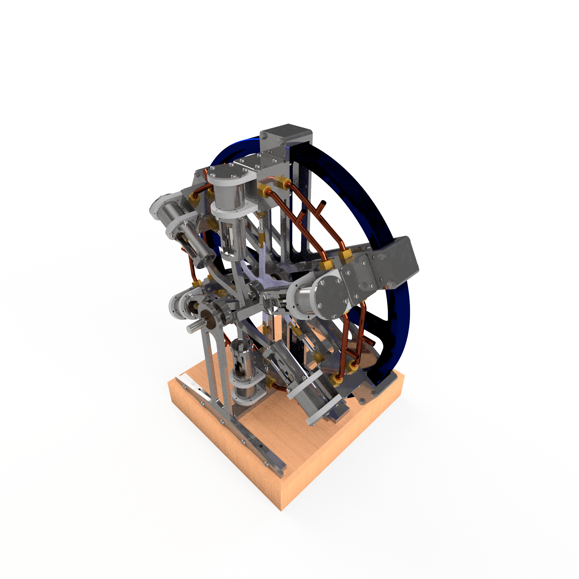 J.A.M DE WALL五缸星形径向发动机 附平面工程图
