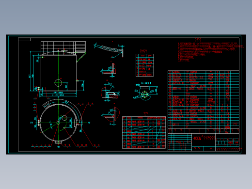 400立方拱顶油罐装配图cad图CAD设计图