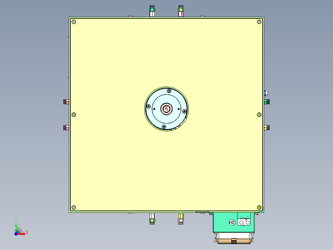 双层纸巾盒壳体注塑模具（斜顶上顶针+四面哈夫滑块）