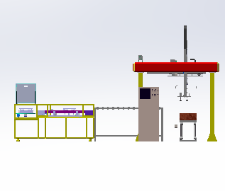 电子物料自动检测生产线设计，滚筒输送检测，龙门抓取上料