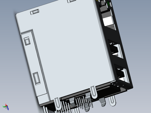 RJ45网口与USB接口模型缩略图