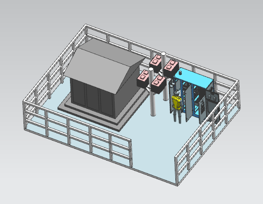 高压变压站三维模型设计