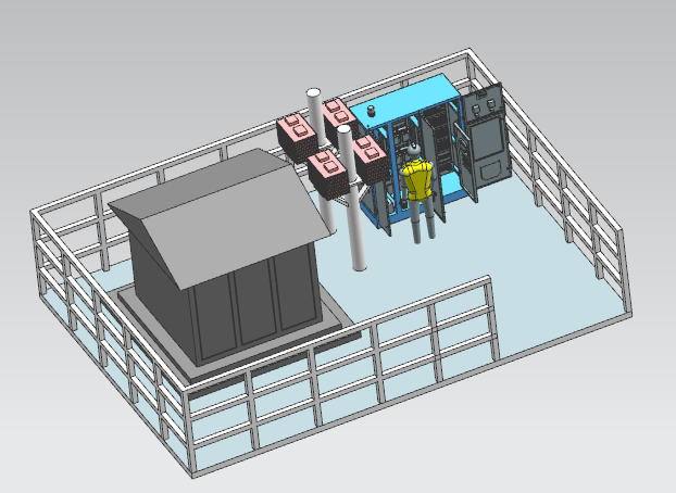 高压变压站三维模型设计