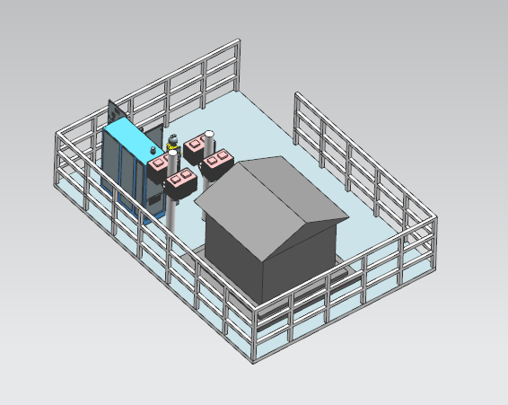 高压变压站三维模型设计