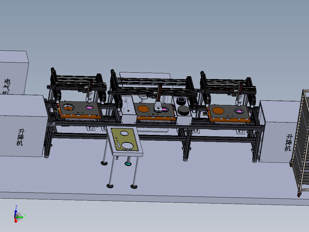 灶具三轴机械手流水线自动涂胶工作站