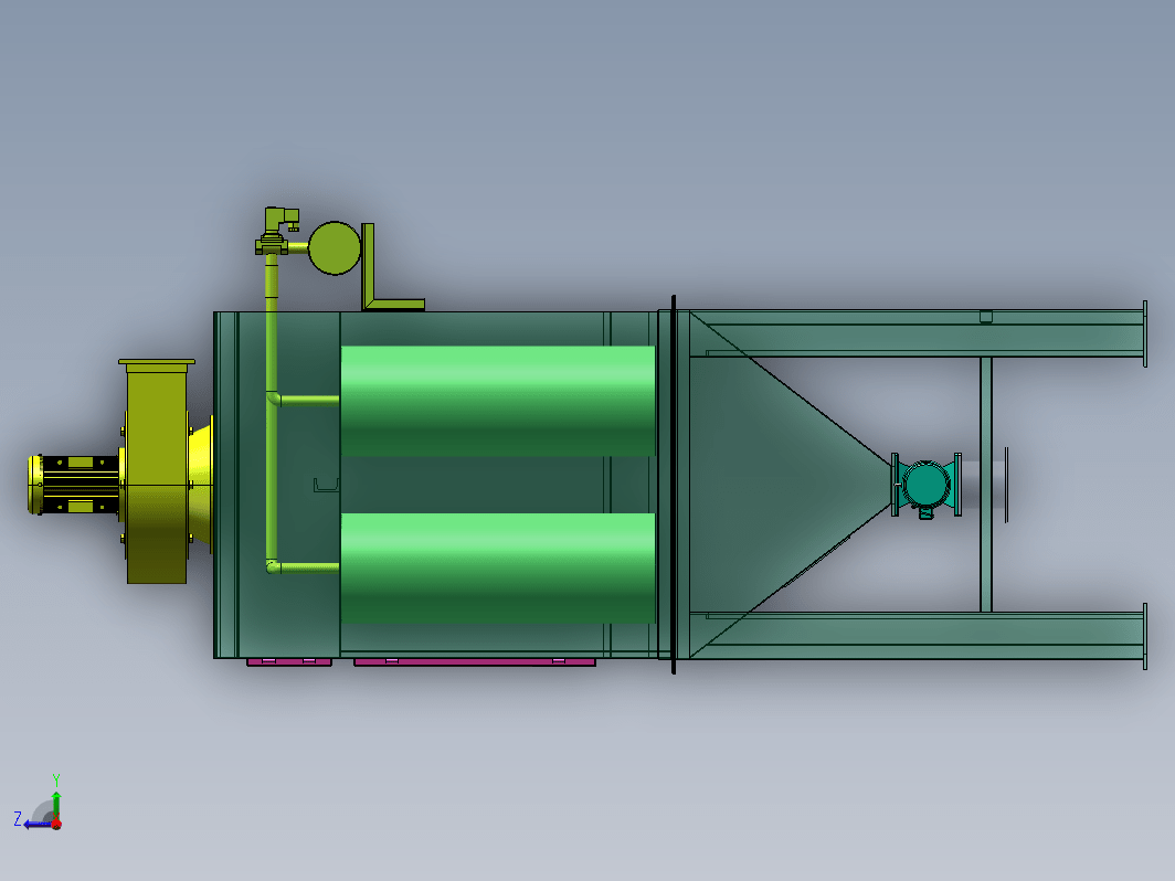 4滤筒除尘器3D+工程图