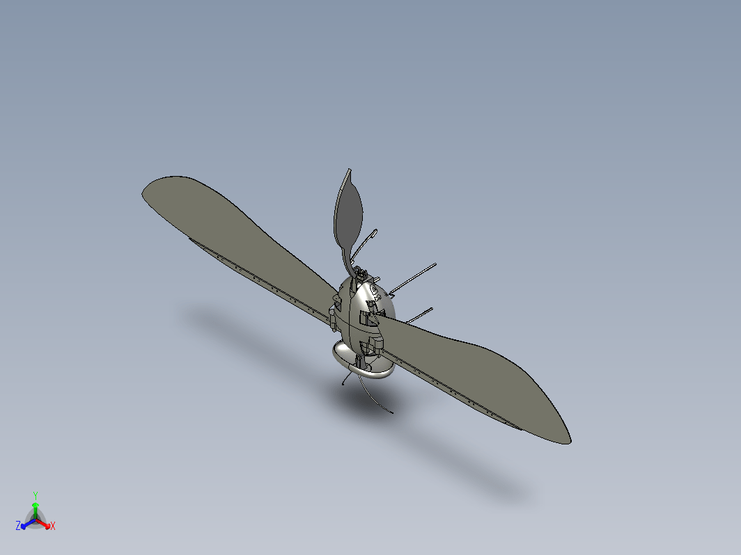 黄蜂扑翼机结构3D图