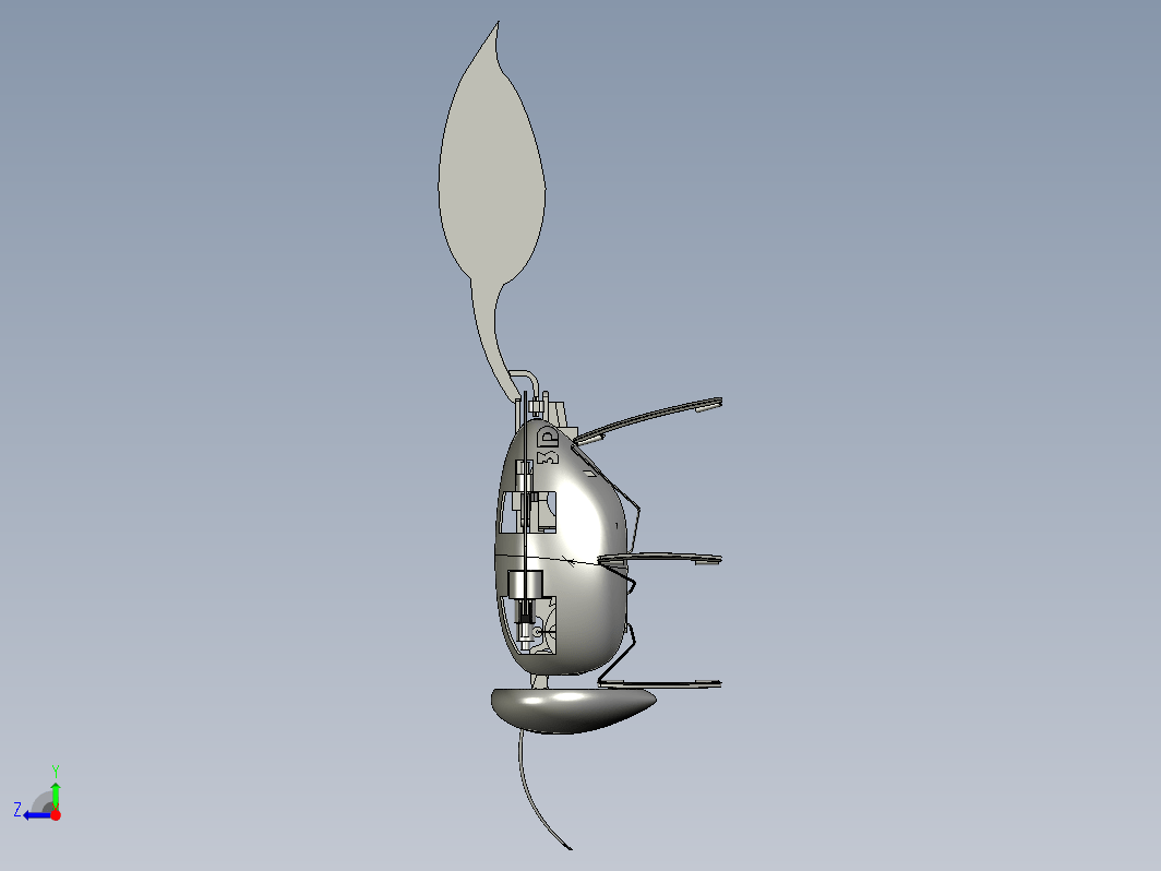 黄蜂扑翼机结构3D图