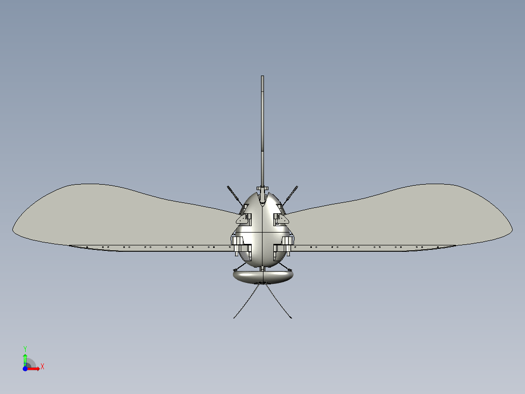 黄蜂扑翼机结构3D图