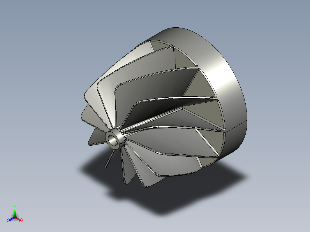 涡轮机扇叶建模设计