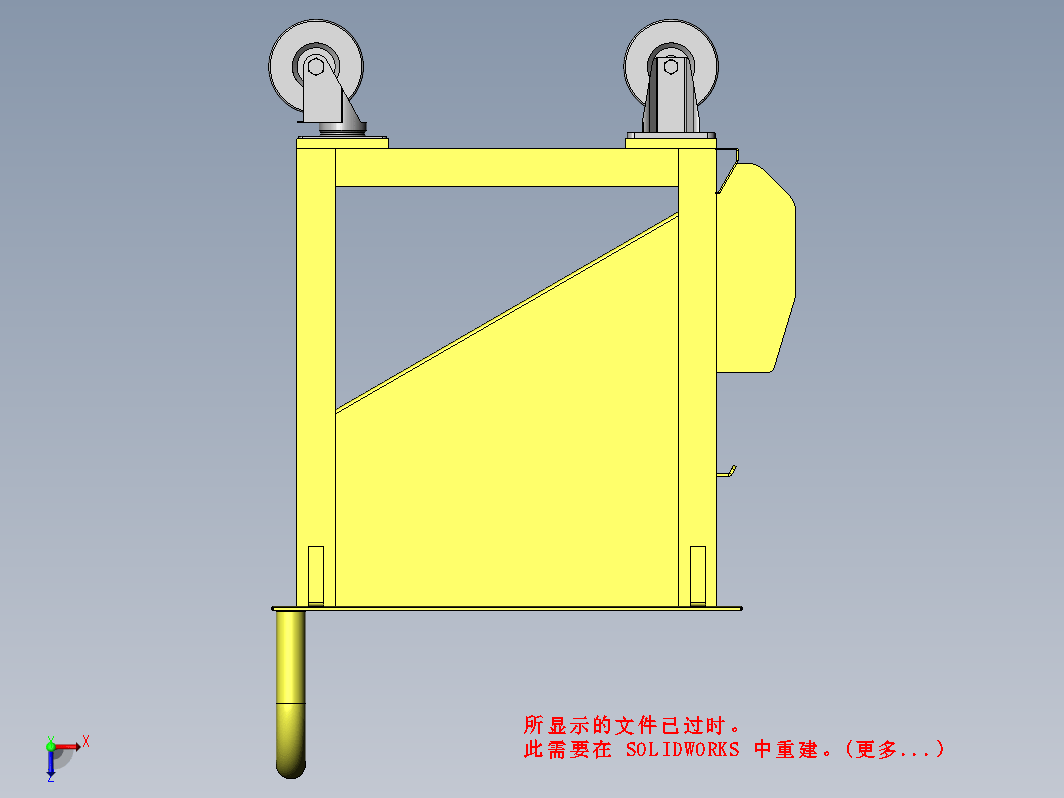 五金毛坯料物料周转车 小车3D+工程图