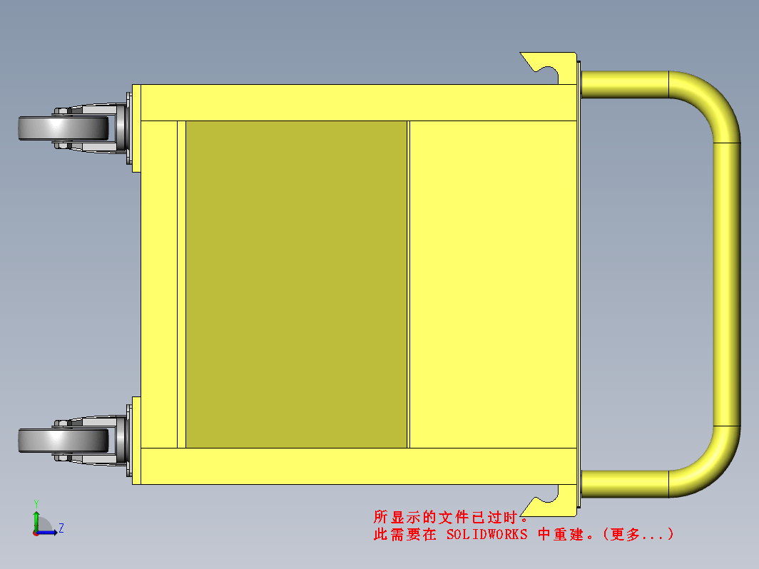 五金毛坯料物料周转车 小车3D+工程图