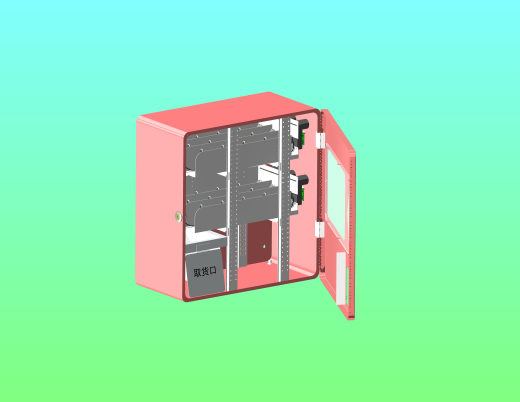 自助售卖机3D+CAD图纸缩略图