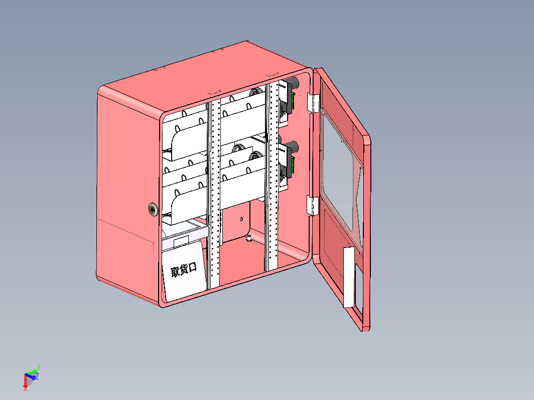 自助售卖机3D+CAD图纸