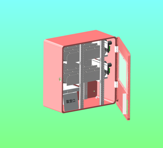 自助售卖机3D+CAD图纸缩略图