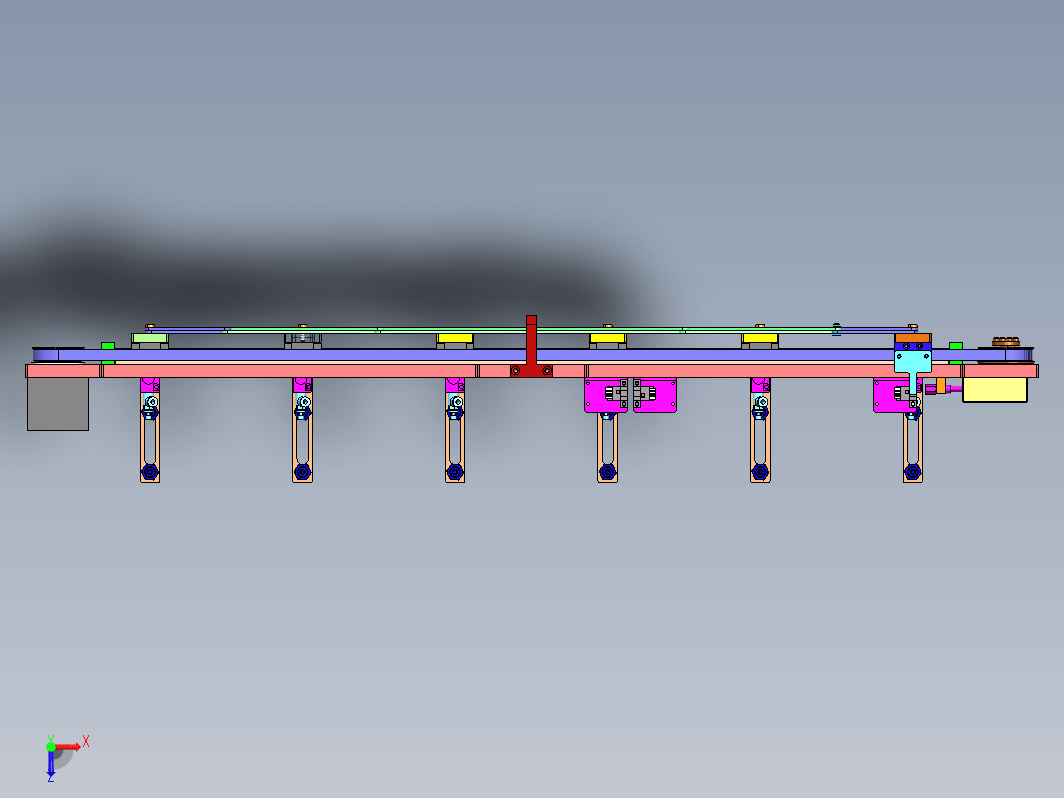 自由伸缩行程可控等距变距机构