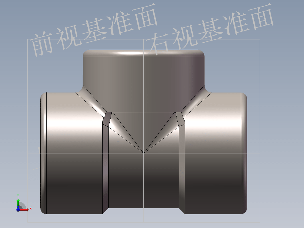 螺纹正三通