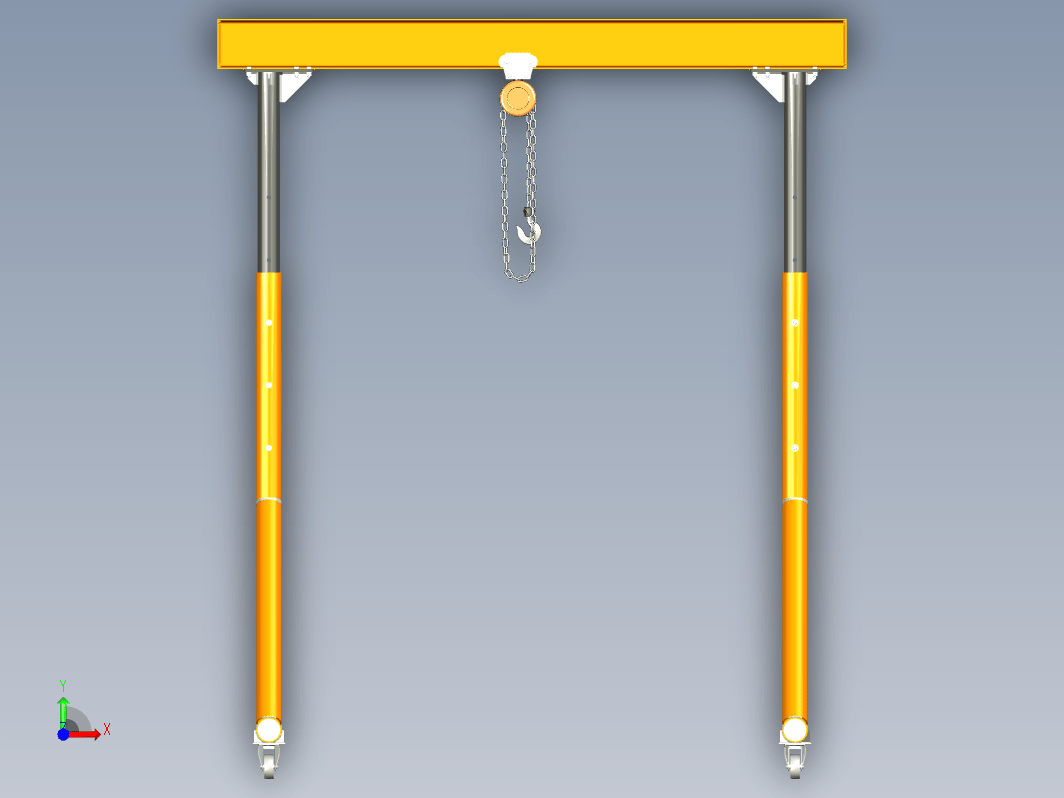 起重机 Gantry Crane 1 Ton_03 STP STL