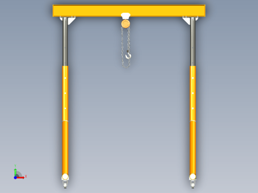 起重机 Gantry Crane 1 Ton_03 STP STL缩略图