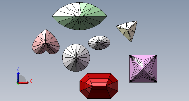 多款宝石造型设计模型