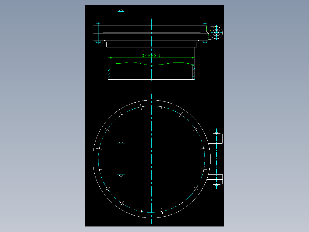 HG21517-95回转盖带颈平焊法兰人孔 A-RF-400-1.6