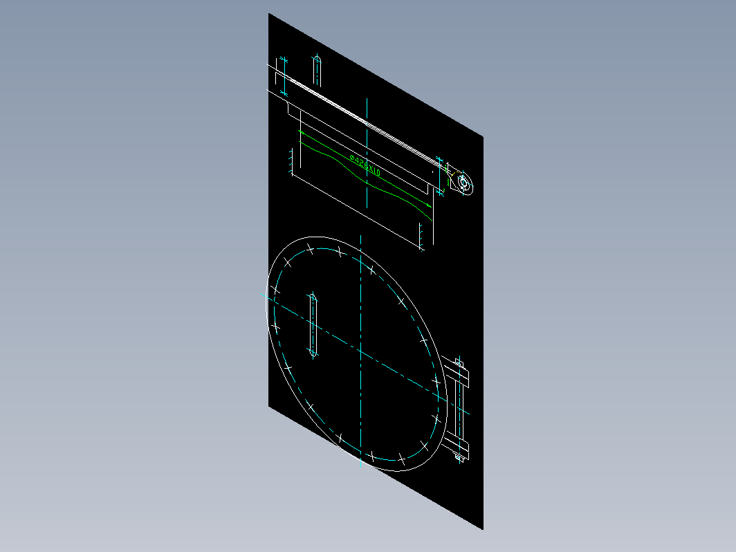 HG21517-95回转盖带颈平焊法兰人孔 A-RF-400-1.6