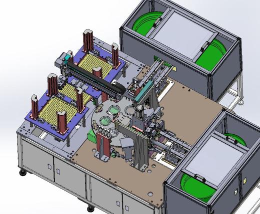 按钮开关弹性杆组装机3D模型+工程图+BOM表缩略图