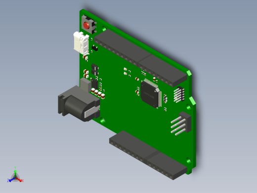 电路板 主板 arduino-uno-r4-minima-1 3 STP
